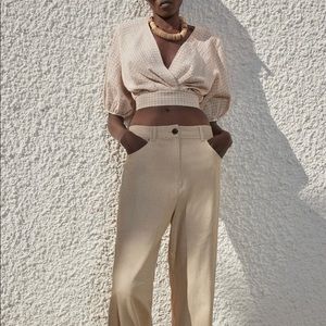 Zara boho cropped blouse